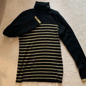 Ralph Lauren logo black with gold turtleneck XL